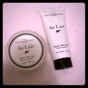 Au Lait Body Butter & Body butter in a tube